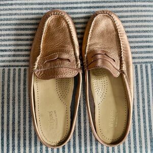 6 M Weejuns G. H. Bass & Company Leather Copper Loafer Mule Slides